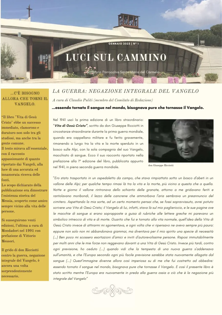 Copertina di Luci sul cammino n. 1/2023