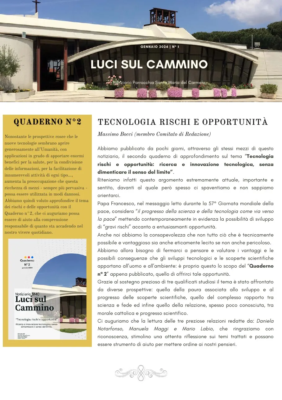 Copertina di Luci sul cammino n. 1/2024