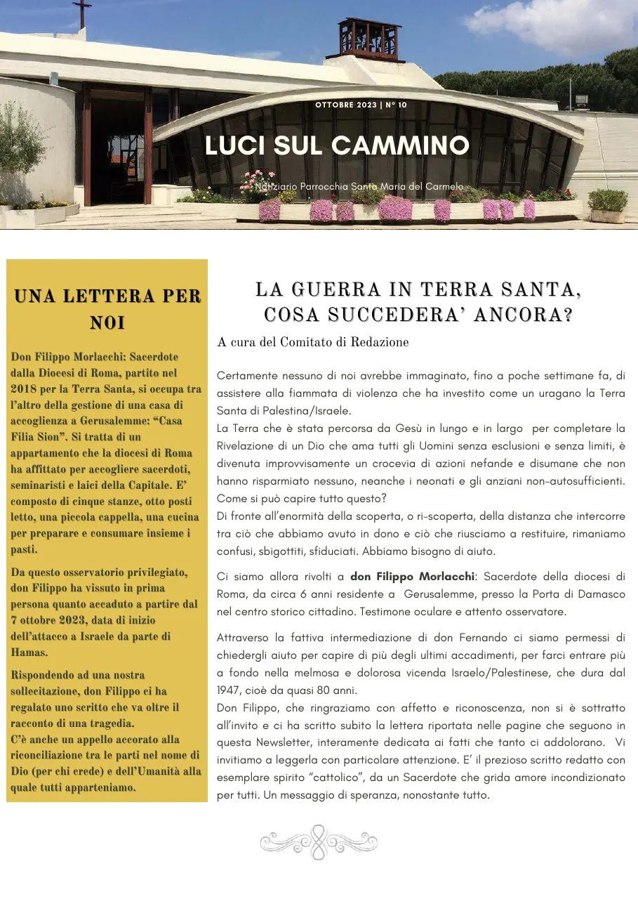 Copertina di Luci sul cammino n. 10/2023