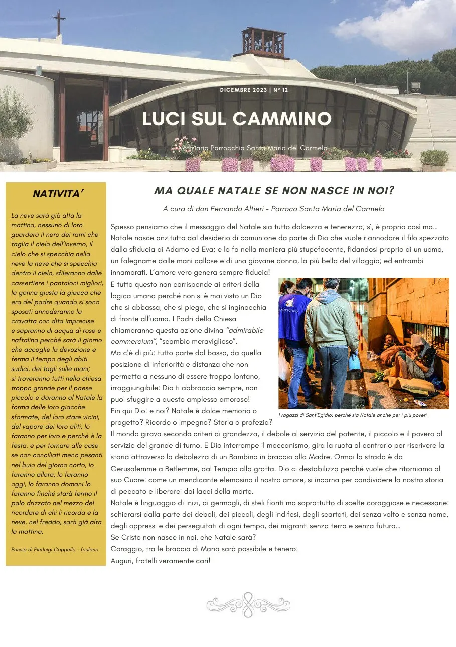 Copertina di Luci sul cammino n. 12/2023