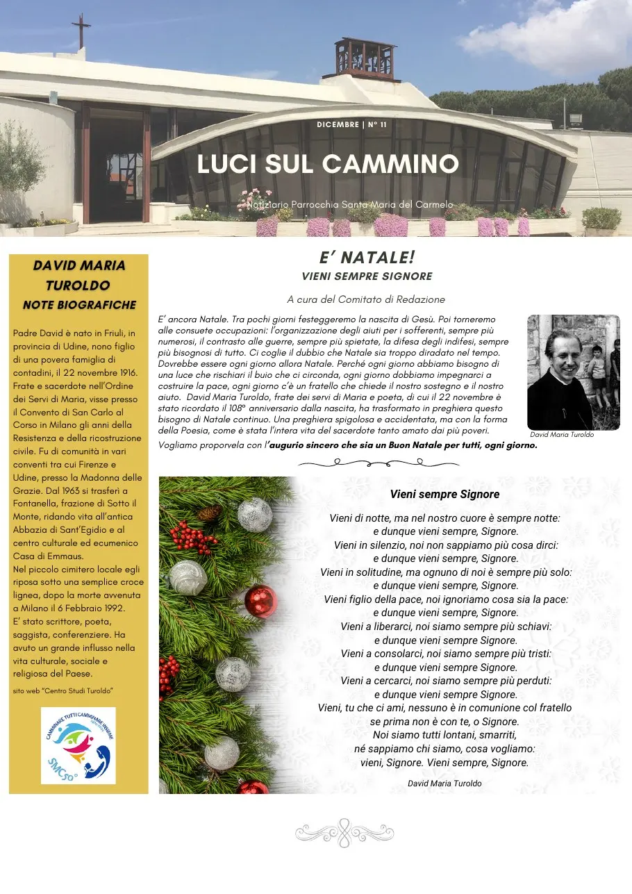 Copertina di Luci sul cammino n. 12/2024