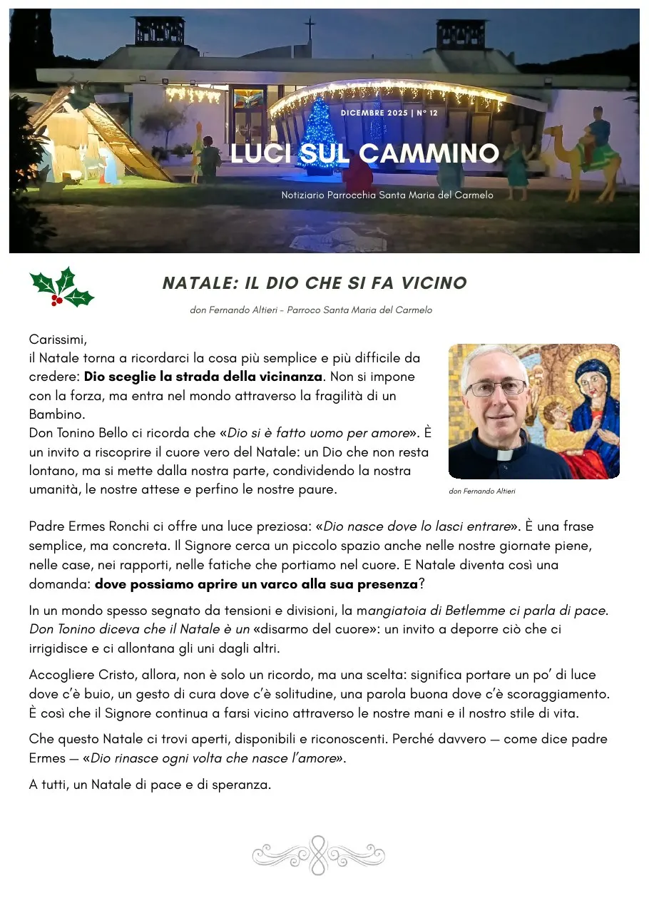 Copertina di Luci sul cammino n. 12/2025