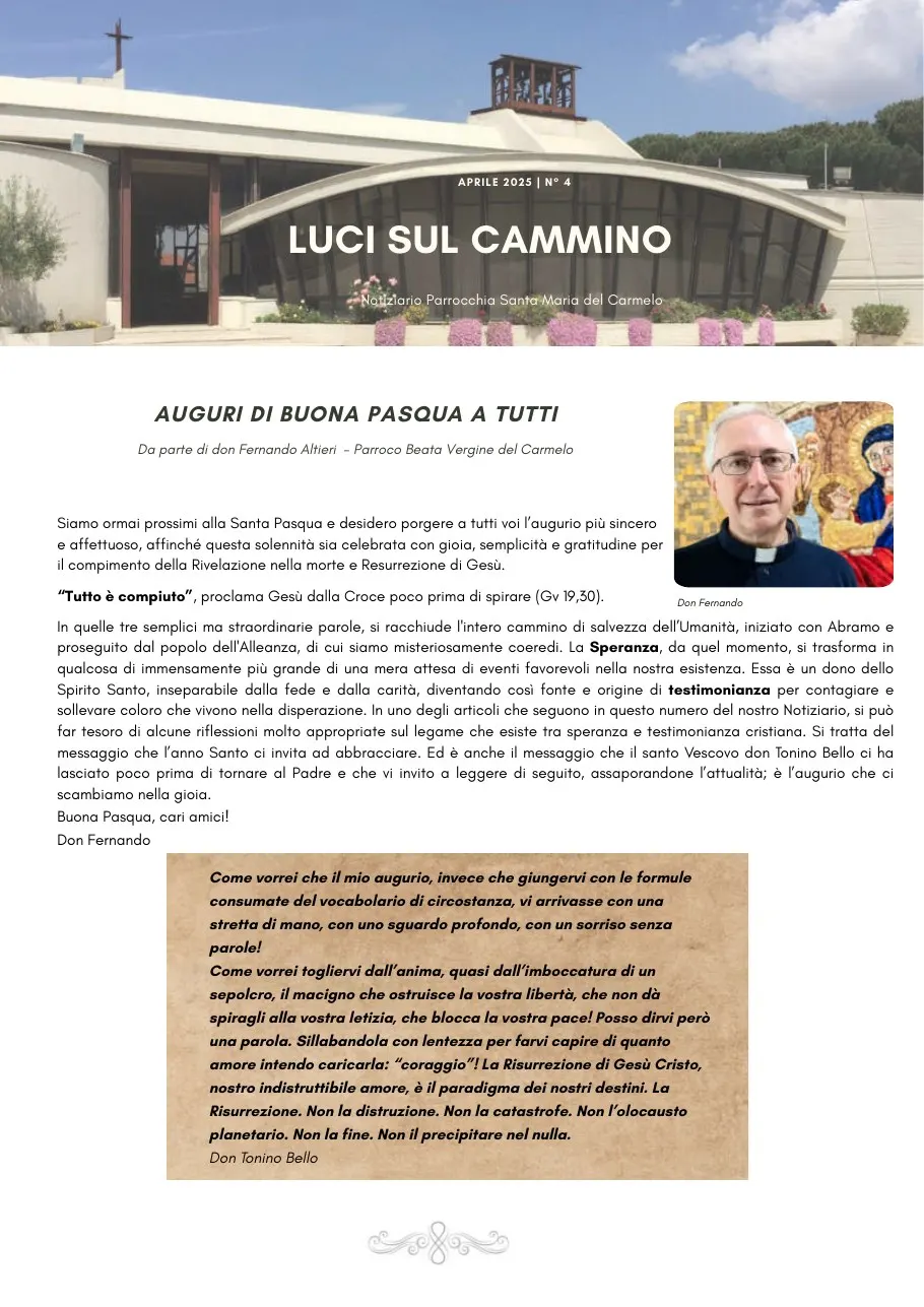 Copertina di Luci sul cammino n. 4/2025