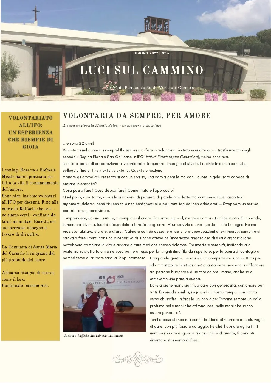 Copertina di Luci sul cammino n. 6/2022