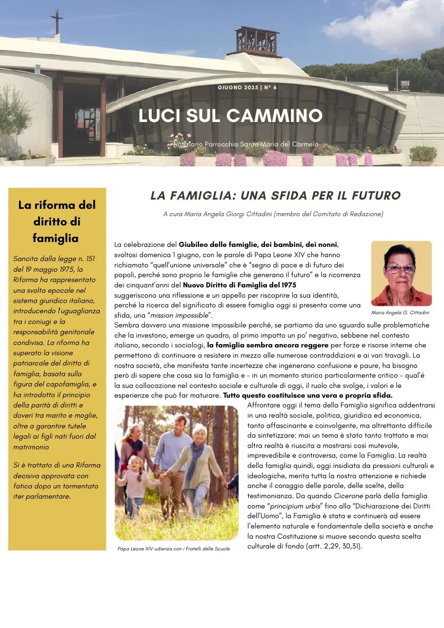 Copertina di Luci sul cammino n. 6/2025