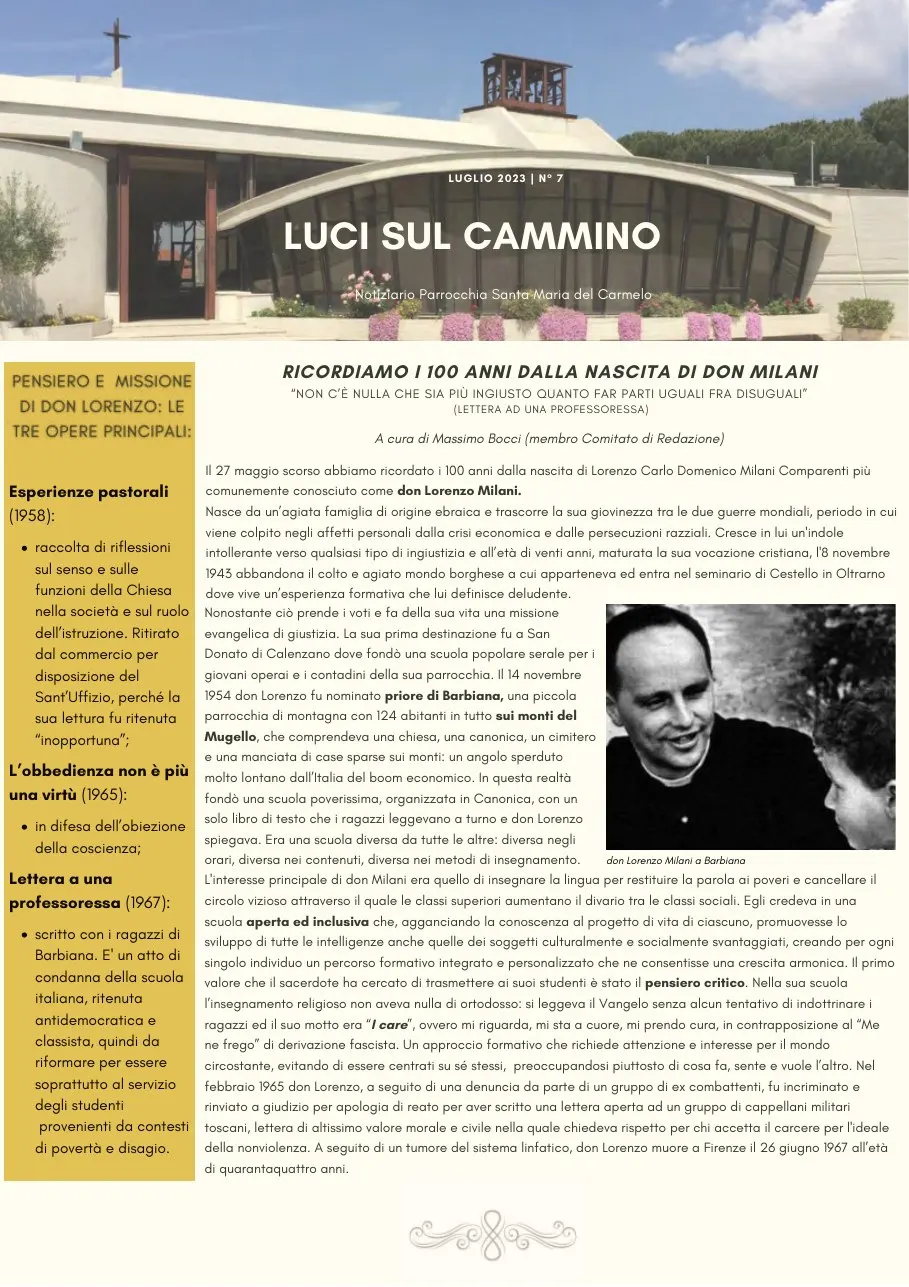 Copertina di Luci sul cammino n. 7/2023