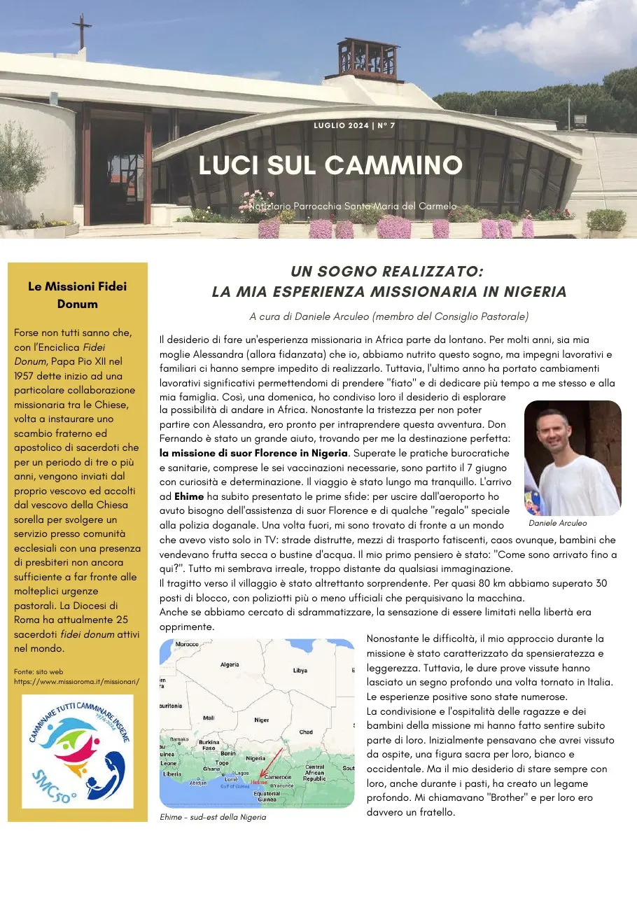 Copertina di Luci sul cammino n. 7/2024