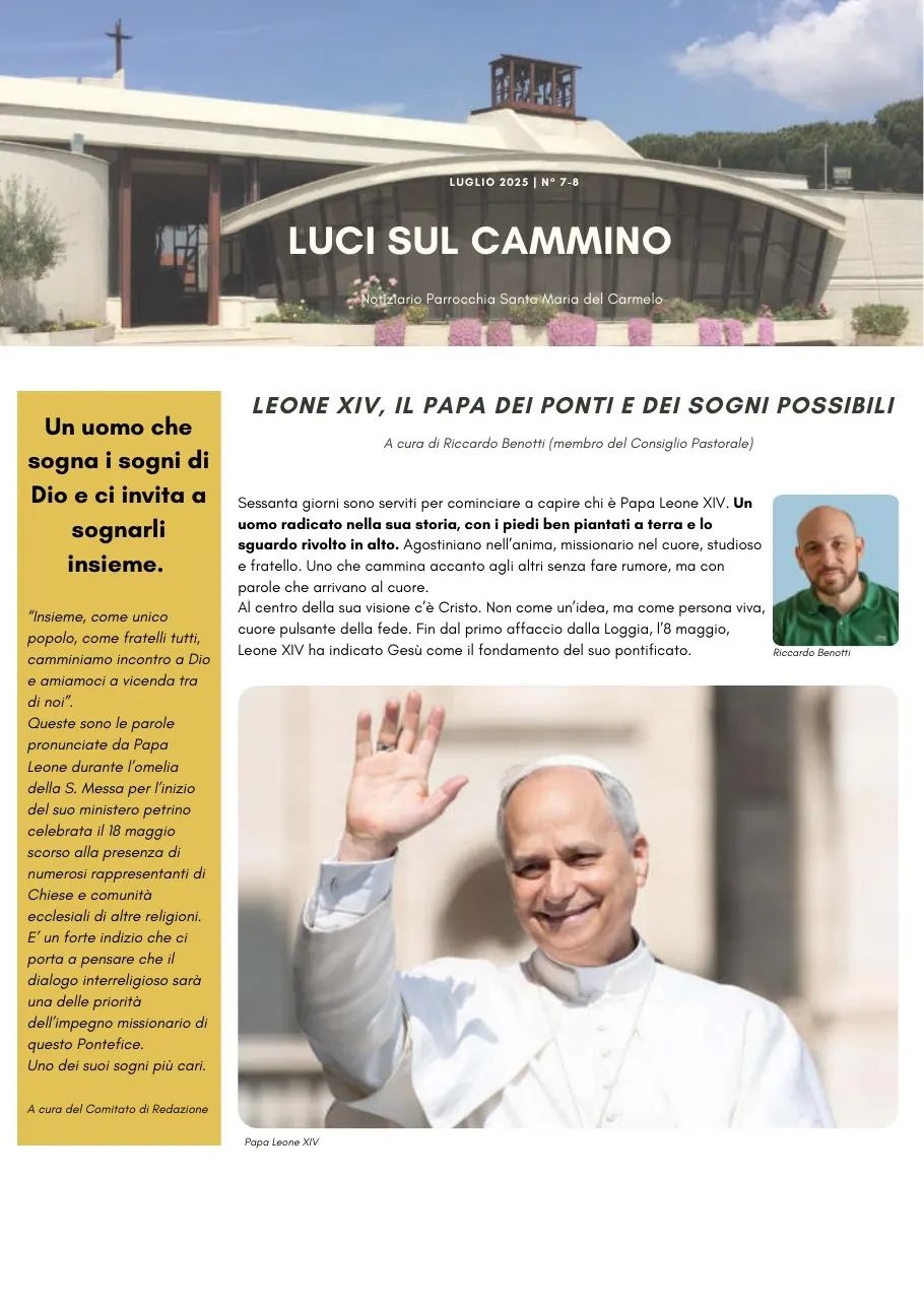 Copertina di Luci sul cammino n. 7 e 8/2025