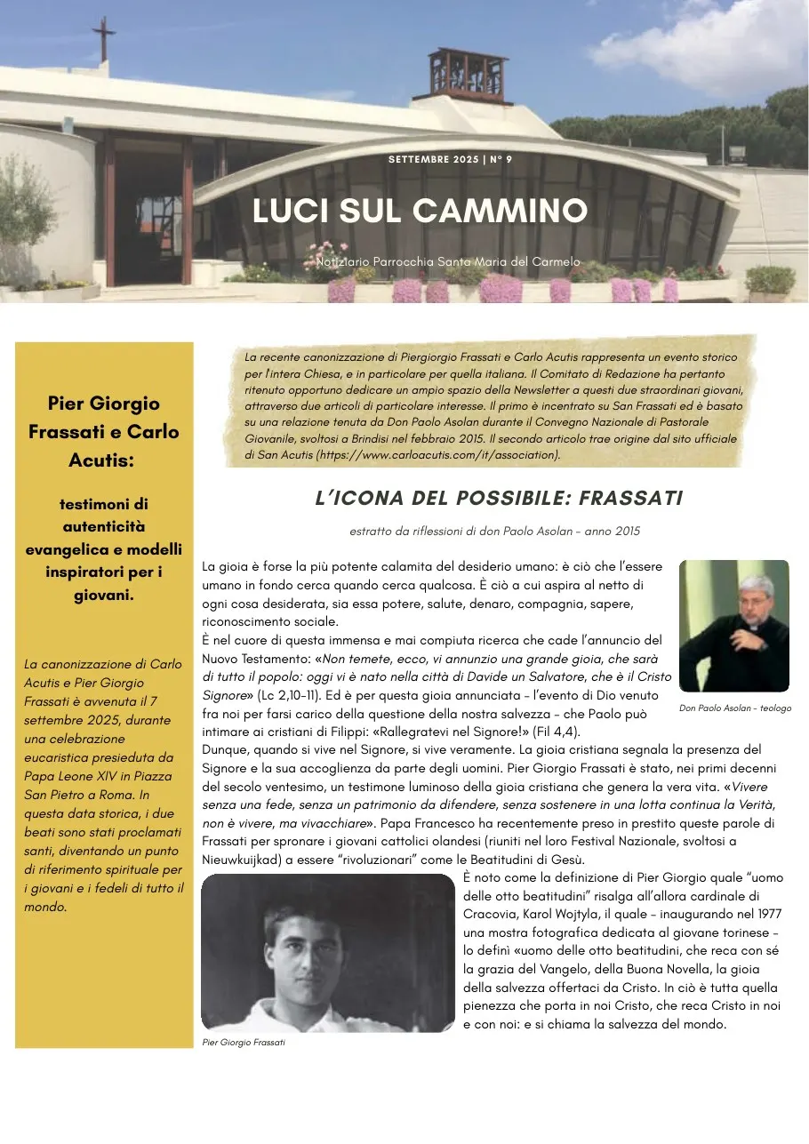 Copertina di Luci sul cammino n. 9/2025