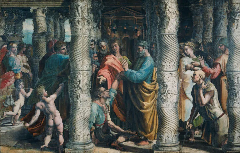 Dipinto rinascimentale con una scena della vita degli apostoli