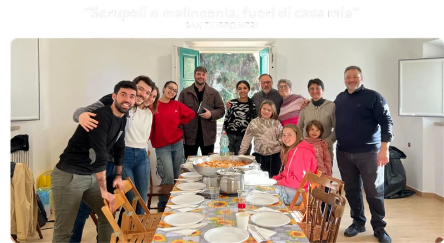 La Comunità San Filippo Neri – E poi? riunita a tavola