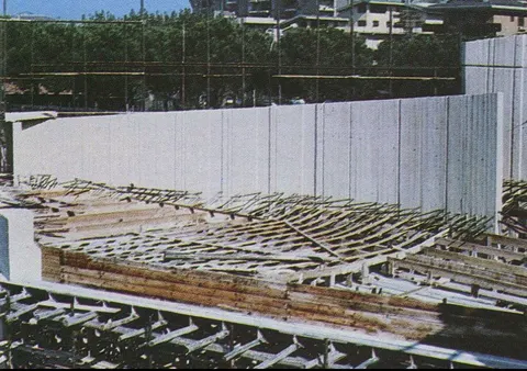 Lavori di costruzione della chiesa