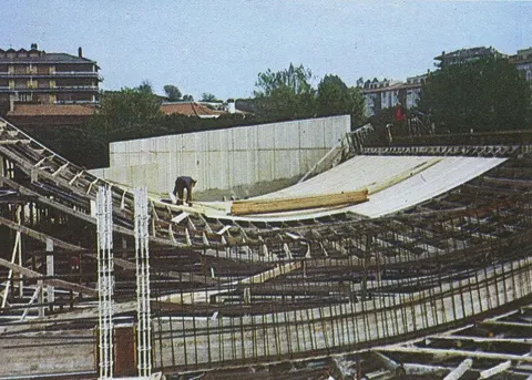 Lavori di costruzione della chiesa