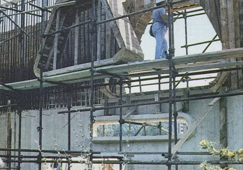 Lavori di costruzione della chiesa