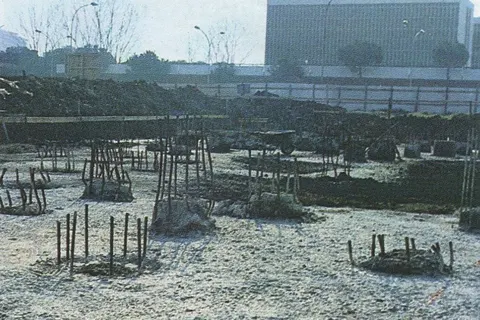 Lavori di costruzione della chiesa